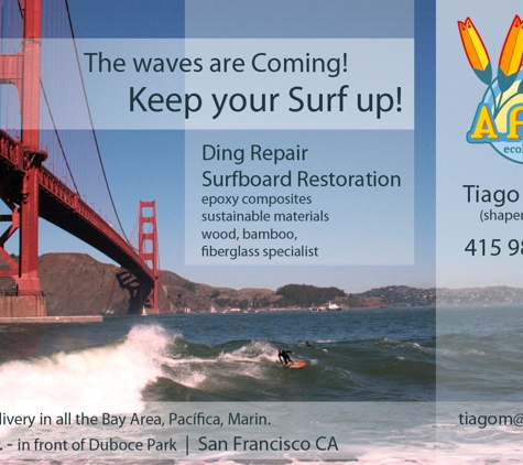 A Flora Designs - Sustainable Surfboards - ding repair - San Francisco, CA