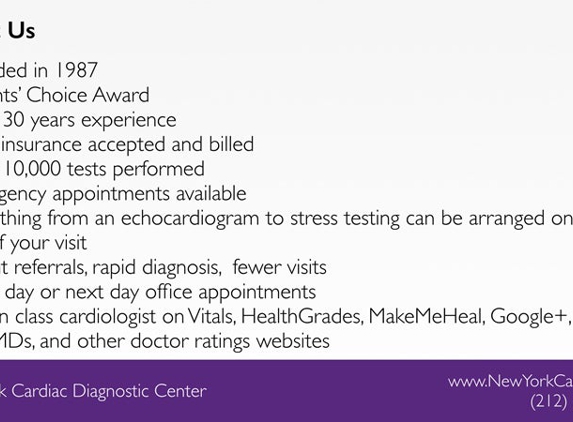 New York Cardiac Diagnostic Center - New York, NY