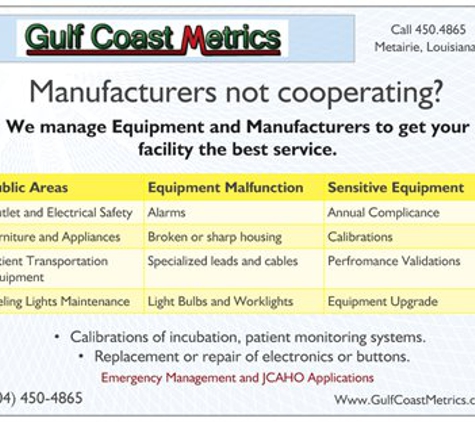 Gulf Coast Metrics - Westwego, LA