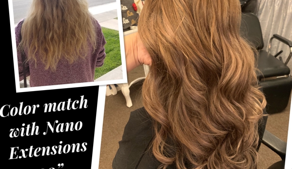Persuasive Hair - Fresno, CA. Color match with 20” full head nano extensions