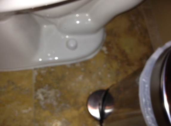 Hate2clean.com Maid Service - Houston, TX. base of toilet cleaned