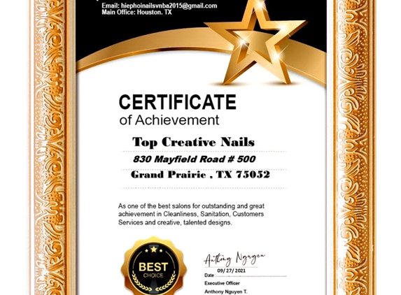 Top Creative Nail - Grand Prairie, TX