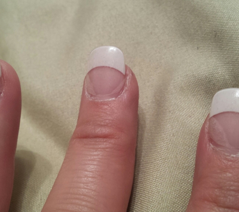 Sun Nails - Buffalo, NY. 4 days after my manicure the glue becoming undone and the gel receding