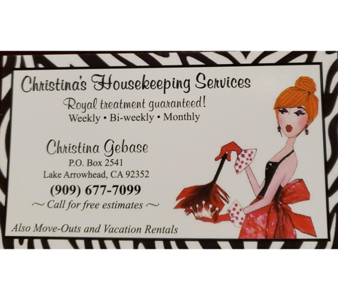 Christina's Housekeeping Services - Cedar Glen, CA