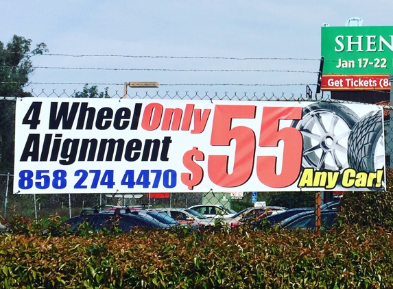 H & E Align Services - San Diego, CA. new pricing on all vehicles ( sedan, suv, van, truck)