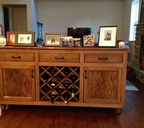 K&A Woodworking - Portage, PA. Oak wine rack cabinet