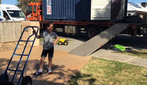Caloundra Removals & Storage - Warana, QLD. Poor Leon had a lil chatter box of a helper on moving day! Thank you Leon for being an absolute champ with our boy!