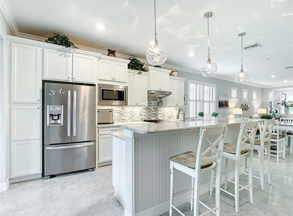 Lion Kitchen Remodel - Sarasota, FL. White Cabinets