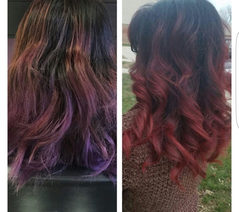 Salon Mon Ami - Wyandotte, MI. Red ombre by jessica