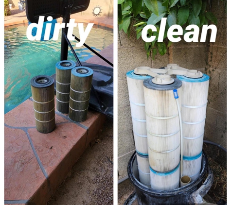 Aloha Desert Pools Service & Repair - Gilbert, AZ. Filter Cleaning