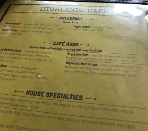 Highlands Cafe - Milwaukee, WI