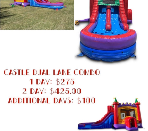 Crenshaw’s fun inflatable - Georgiana, AL. Castle Dual Lane Combo