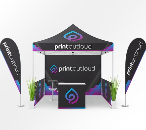 Printoutloud.com - Prescott, AZ. custom event tents, pop up tents, ez-up tents, canopy shades in full color