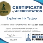 Explosive Ink Tattoo