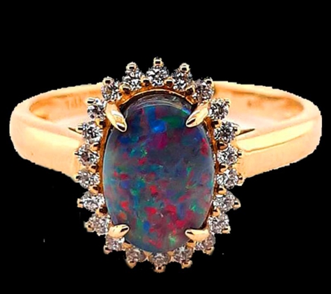Australian Opal Cutters - Sydney, NSW. Black Opal Ring