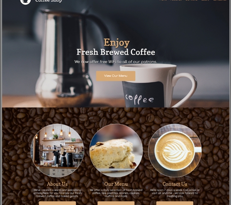 Made4Usites - Cambria Heights, NY. Coffee Shop Business Website