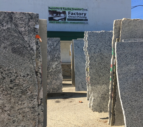 Kenosha Racine Granite Corp - Kenosha, WI. Over 450+ slabs of granite and quartz in stock.