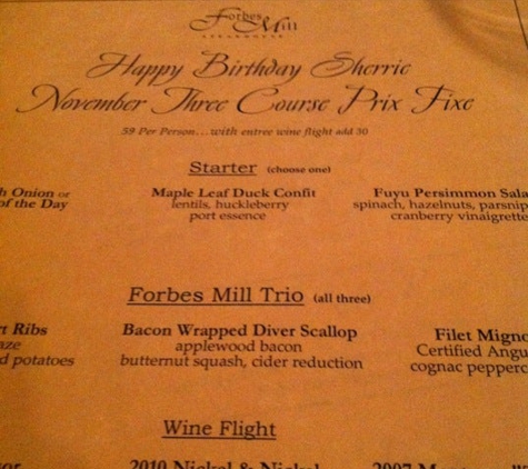 Forbes Mill Steakhouse - Los Gatos, CA