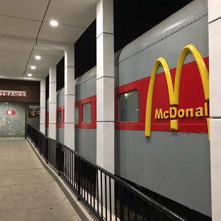 McDonald's - Barstow, CA. Keeping with the Barstow Station theme, everything is train oriented. And you can really feel it inside. It's kind of fun, bookmarking the kitschy glitzy Vegas you're either going to or coming from.