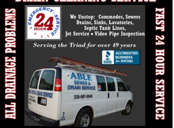 Able Sewer & Drain Cleaning Service Inc - Greensboro, NC