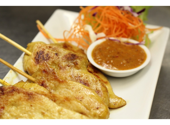 Rose Garden Thai West - Dubbo, NSW. Satay Chicken Stick Entree at Rose Garden West Dubbo