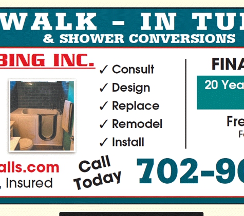 Capital Plumbing Inc - Las Vegas, NV. Walk-in tubs 
Shower Conversions