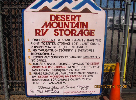 Desert Mountain RV Storage - Sacramento, CA