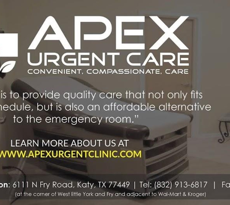 Apex Urgent Care Clinic - Katy, TX