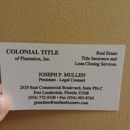Colonial Title of Plantation - Title Companies