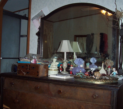 Alford Avenue Antiques & Vintage Furniture and Estate Sales - Hoover, AL. Queen Anne Double Dresser with Four Drawers
( Wooden Wheels)