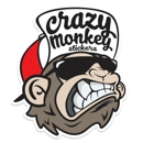 Crazy Monkey Stickers - T-Shirts