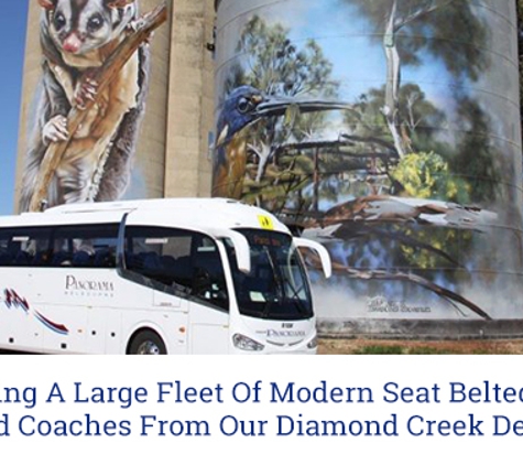 Panorama Coaches - Diamond Creek, VIC. Operating A Large Fleet Of Modern Seat Belted Buses And Coaches From Our Diamond Creek Depot