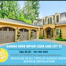 Garage Door Repair Clear Lake - Garage Doors & Openers