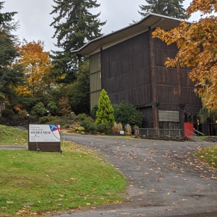 Church of the Redeemer-Episcopal - Kenmore, WA. Entrance from NE 181st Street in autumn