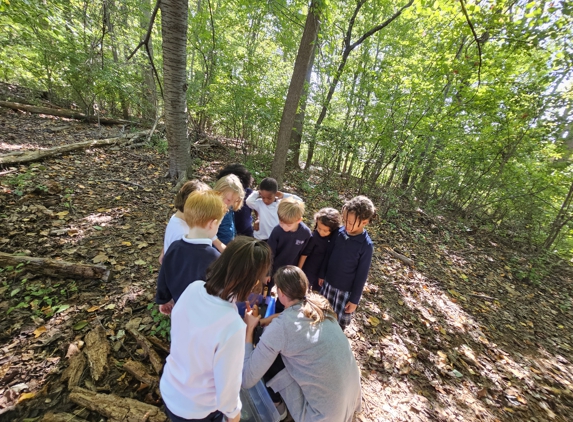 Grace Episcopal Day School - Kensington, MD. Science class in the woods on our 11-acre campus