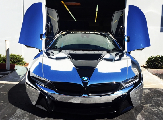 Cherry Auto Salon Inc - Campbell, CA. Www.cherryautosalon.com The ride of the day BMW i8 ����#Bmw #bmwi8 #paintcorrection #paintprotection #ceramicpro9h #plastidip #vinylwrap #wind