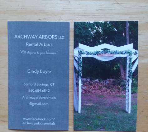 Archway Arbors - Stafford Springs, CT. Decorate to your tastes