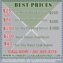 PLUMBER CLEAR LAKE SHORES TX - Plumbers