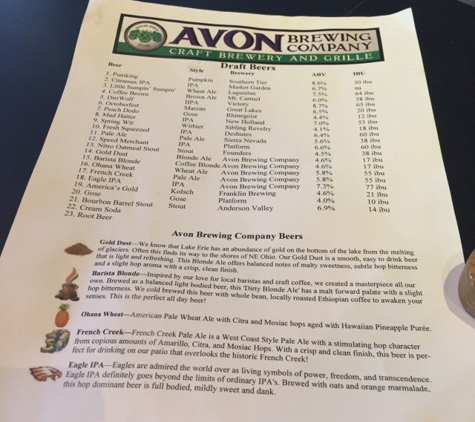 Avon Brewing Company - Avon, OH