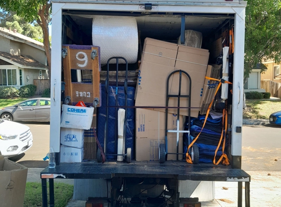 Cube Moving and Storage Inc - San Diego, CA. truck was fully loaded and delivered safely