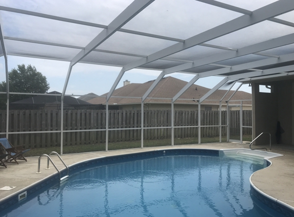 Nashs Detailing And Cleaning - Milton, FL. Pool deck and screen enclosure