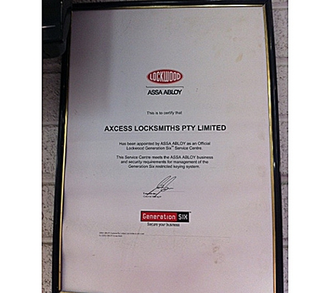 Axcess Locksmith and Safes Pty Ltd