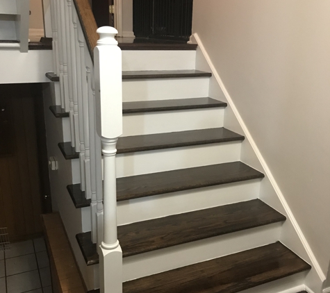 Elite Contractors - Naperville, IL. This house in Naperville, we took these carpeted stairs from the '70s and we brought it back to 21st century with a beautiful renovation!