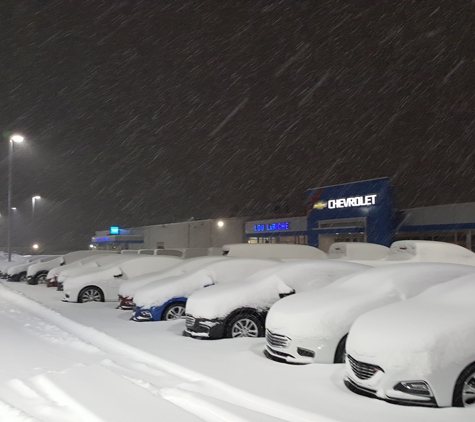 Lou LaRiche Chevrolet - Plymouth, MI. Nothing better than a nice Chevrolet on a snowy winter night!