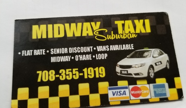 Midway Suburban Taxi Cab LLC - Chicago, IL. Now serving Garfield ridge