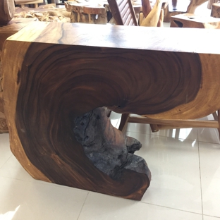 Noble & Rustic, INC - Hallandale Beach, FL. Live Edge Single Slab Console Table