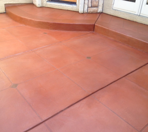 Concrete Resurfacing Specialist - Pollock Pines, CA. Terra cotta tile look