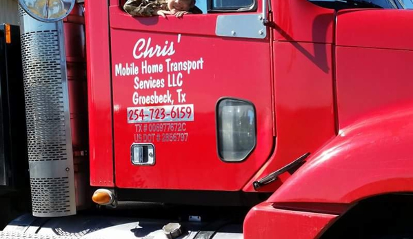 Chris mobile home transport llc - groesbeck, TX