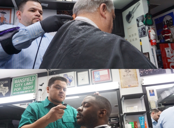 Lone Star Barber Shop - Mansfield, TX. Juan the barber (top) Santiago the Barber ( bottom)