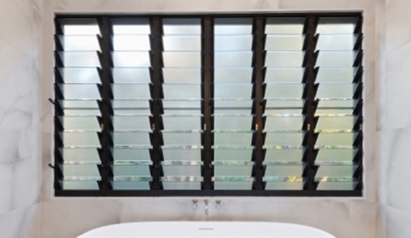 Bradnam's Windows & Doors - Ashmore, QLD. Black Louvre Window
